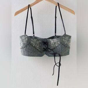 Free People NWOT Blue Jeans Embellished Harness